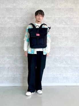 「通学スタイル」｜「アイテム（シャツ/ブラウス）」を使った、Manhattan Portage Staffさん（メンズ・174cm）の春コーディネート