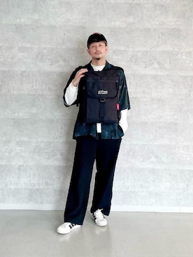 「通学スタイル」｜「アイテム（シャツ/ブラウス）」を使った、Manhattan Portage Staffさん（メンズ・174cm）の春コーディネート