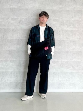 「通学スタイル」｜「アイテム（シャツ/ブラウス）」を使った、Manhattan Portage Staffさん（メンズ・174cm）の春コーディネート