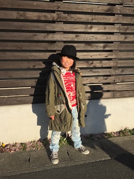 ◡̈*✧Rikky◡̈⃝☆*ﾟさん（キッズ・137cm）の冬コーディネート