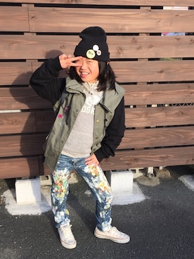 「ScoLar（スカラー）のアイテム（ジャケット/アウター）」を使った、◡̈*✧Rikky◡̈⃝☆*ﾟさん（キッズ・137cm）の冬コーディネート