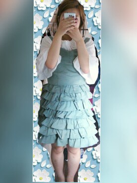 「Supreme.La.La.（シュープリームララ）のアイテム（ジャンパースカート）」を使った、KobeHepさん（レディース・156cm）の秋コーディネート