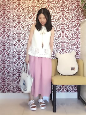 「THE PUZZLE DESIGN（ザパズルデザイン）のアイテム」を使った、tingtingさん（レディース・153cm）の夏コーディネート