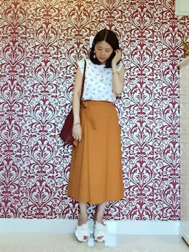 「Tou（ティーオーユー）のアイテム」を使った、tingtingさん（レディース・153cm）の夏コーディネート