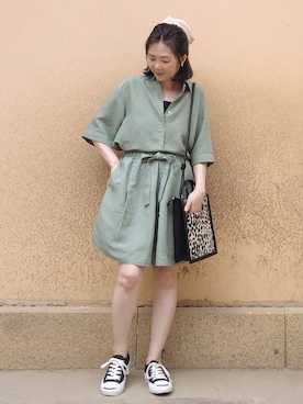 「Crisp（クリスプ）のアイテム（ヘアアクセサリー）」を使った、tingtingさん（レディース・153cm）の春コーディネート