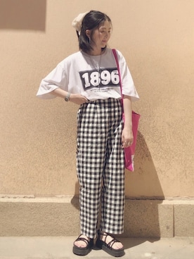 「DRESKIP（ドレスキップ）のアイテム（シューズ）」を使った、tingtingさん（レディース・153cm）の夏コーディネート