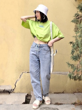 「URBAN RESEARCH（アーバンリサーチ）のアイテム（アンダーウェア）」を使った、tingtingさん（レディース・153cm）の夏コーディネート