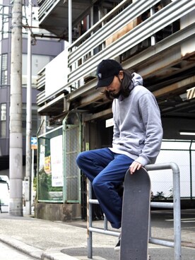 「UNIQLO（ユニクロ）のアイテム（パーカー）」を使った、AKさん（メンズ・168cm）の秋コーディネート