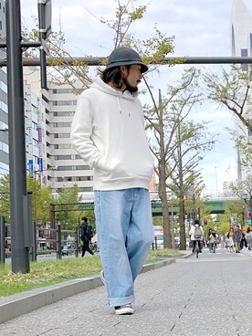 「UNIQLO（ユニクロ）のアイテム（パーカー）」を使った、AKさん（メンズ・168cm）の秋コーディネート