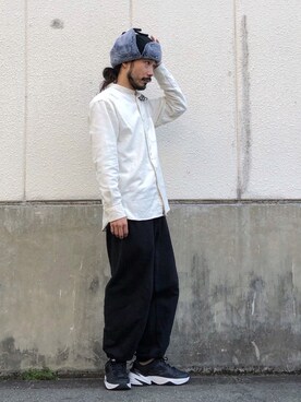 「Sense of Grace（センスオブグレース）のCHILLAX BOMBER【チラックスボンバー】（ニットキャップ/ビーニー、ブラック系）」を使った、AKさん（メンズ・168cm）の秋コーディネート