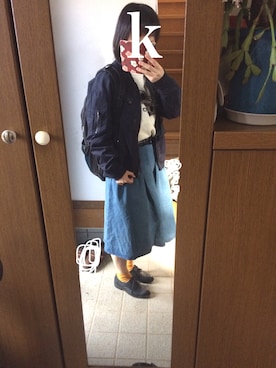 「RETOROGIRL」｜「アイテム（ジャケット/アウター）」を使った、こ   て   つさん（レディース・152cm）の春コーディネート