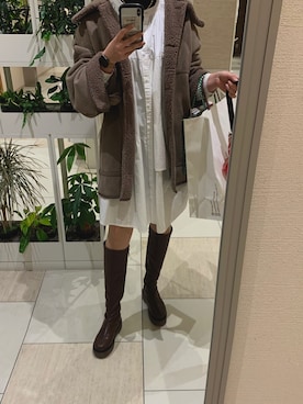 「Kastane」｜「アイテム（ブーティ）」を使った、kanon さん（レディース・157cm）の冬コーディネート