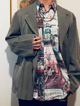 「Yohji Yamamoto（ヨウジヤマモト）のアイテム（その他アウター）」を使った、yuhri 「相互フォロー」さん（メンズ・172cm）の春コーディネート