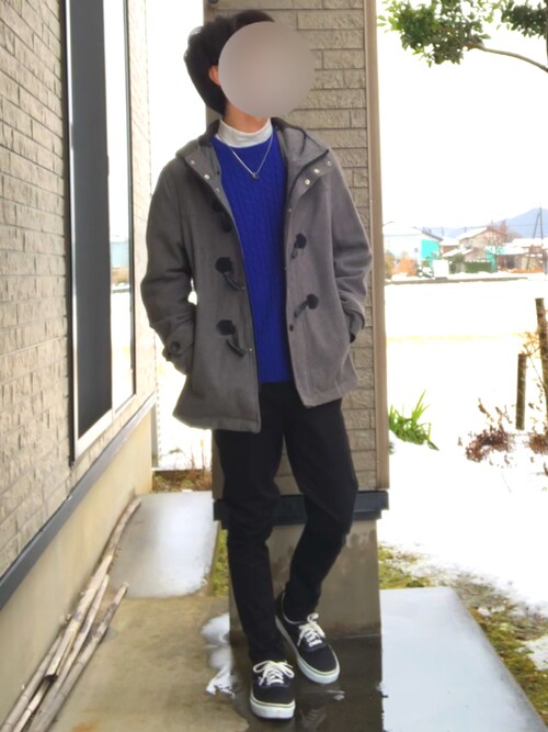 しまむら シマムラ のダッフルコートを使ったメンズ人気ファッションコーディネート Sciaky