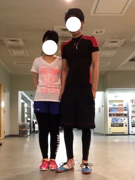 「筋トレ」｜「アイテム（その他）」を使った、ちょんまげはげたろうさん（メンズ・177cm）の春コーディネート