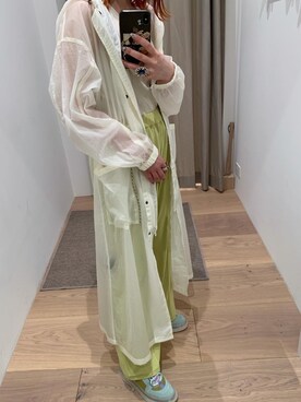 「PUBLIC TOKYO（パブリックトウキョウ）のアイテム（ナイロンジャケット）」を使った、田村紗菜さん（レディース・154cm）の春コーディネート