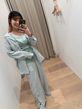 田村紗菜さん（レディース・154cm）の春コーディネート