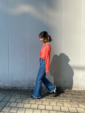 田村紗菜さん(レディース・154cm)の春コーディネート
