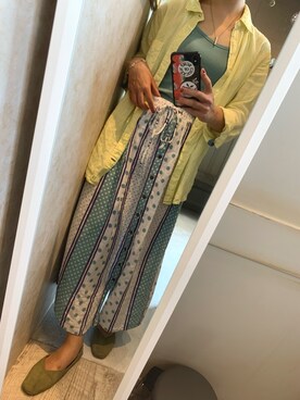 「Asrabbit（エーズラビット）のアイテム（スカート）」を使った、skrさん（レディース・156cm）の春コーディネート