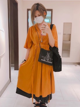 「H&M（エイチ・アンド・エム）のアイテム（ワンピース/ドレス）」を使った、怜さん（レディース・165cm）の秋コーディネート
