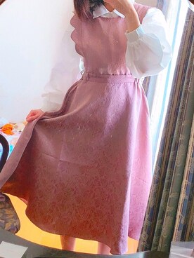 「skirt」｜「アイテム（ワンピース）」を使った、雨さん（レディース・165cm）の春コーディネート