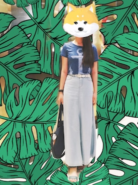 「ONLY（オンリー）のアイテム（スカート）」を使った、うさぎちゃんさん（レディース・171cm）の夏コーディネート