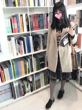 「JK」｜「アイテム（ダッフルコート）」を使った、うさぎちゃんさん（レディース・171cm）の春コーディネート