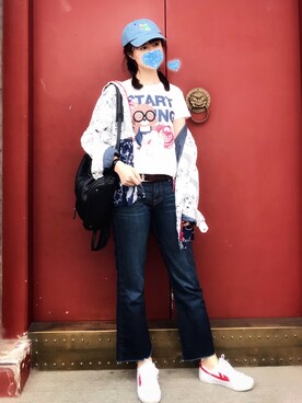 「Etam（エタム）のアイテム（ジャケット/アウター）」を使った、うさぎちゃんさん（レディース・171cm）の春コーディネート