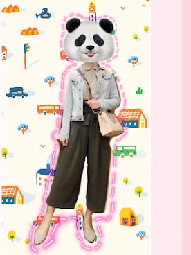 「New look（ニュールック）のアイテム（デニムジャケット）」を使った、うさぎちゃんさん（レディース・171cm）の春コーディネート