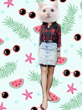 「UNKNOWN.（アンノウン）のアイテム（スカート）」を使った、うさぎちゃんさん（レディース・171cm）の春コーディネート