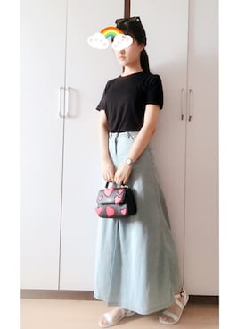 「ONLY（オンリー）のアイテム（スカート）」を使った、うさぎちゃんさん（レディース・171cm）の夏コーディネート