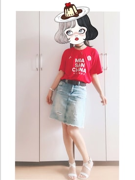 「スボーツミックス」｜「アイテム（アクセサリー）」を使った、うさぎちゃんさん（レディース・171cm）の夏コーディネート
