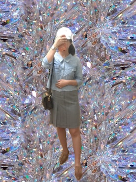 「Handmade（ハンドメイド）のアイテム（キャップ）」を使った、うさぎちゃんさん（レディース・173cm）の夏コーディネート