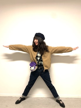 「curly」｜「アイテム（ジャケット/アウター）」を使った、Sandy Liさん（レディース・156cm）の冬コーディネート