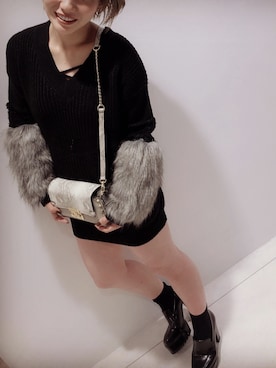 「ENVYM（アンビー）のアイテム（アクセサリー）」を使った、Mutsumiさん（レディース・158cm）の秋コーディネート