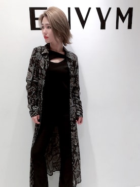 「ENVYM（アンビー）のペイズリーガウン（その他アウター）」を使った、Mutsumiさん（レディース・158cm）の春コーディネート