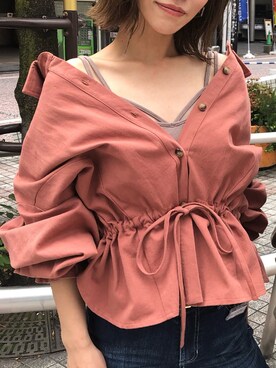 「アパレルスタッフ」｜「アイテム（キャミソール）」を使った、Mutsumiさん（レディース・162cm）の夏コーディネート