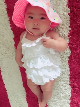 「babygap」｜「アイテム（水着/着物・浴衣）」を使った、Rinto×Kaito×Miri×Umiさん（キッズ・70cm）の夏コーディネート