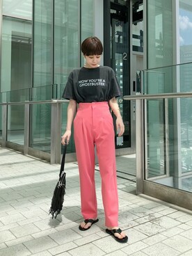 「LAURA DI MAGGIO（ローラディマッジオ）のアイテム」を使った、あべ のぞみさん（レディース・158cm）の夏コーディネート