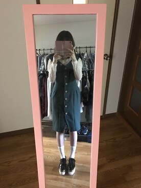 「LILY BROWN（リリーブラウン）のアイテム（ジャンパースカート）」を使った、マイさん（レディース・156cm）の冬コーディネート