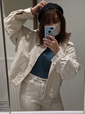 「GRL（グレイル）のアイテム（ハンチング/ベレー帽）」を使った、RENAさん（レディース・160cm）の秋コーディネート