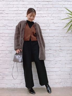 UKさん(レディース・160cm)の冬コーディネート