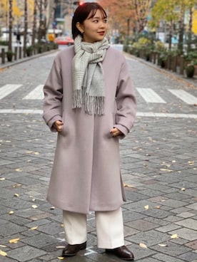 「一押しのアウタースタイル」｜「アイテム（アクセサリー）」を使った、bataさん（レディース・150cm）の冬コーディネート
