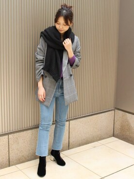 「LUC DNM （ラックデニム）のアイテム」を使った、tokuhiroさん（レディース・164cm）の秋コーディネート