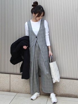 「TEMBEA（テンベア）のアイテム」を使った、tokuhiroさん（レディース・164cm）の秋コーディネート