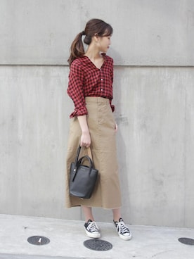 「Frank&Eileen（フランクアンドアイリーン）のアイテム」を使った、tokuhiroさん（レディース・164cm）の冬コーディネート