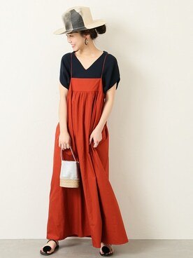 「JOURNAL STANDARD（ジャーナルスタンダード）のアイテム（帽子）」を使った、tokuhiroさん（レディース・164cm）の夏コーディネート
