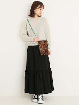 「クルーネックニット」｜tokuhiroさん（レディース・164cm）の冬コーディネート