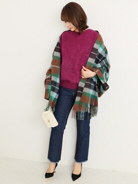 「クルーネックニット」｜tokuhiroさん（レディース・164cm）の冬コーディネート