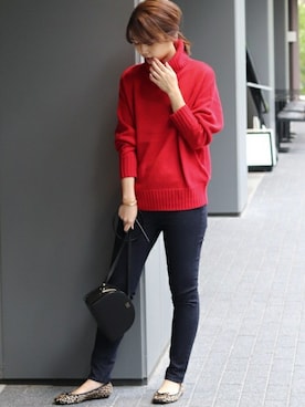 「OAD NEW YORK（オーエーディーニューヨーク）のアイテム」を使った、tokuhiroさん（レディース・164cm）の冬コーディネート